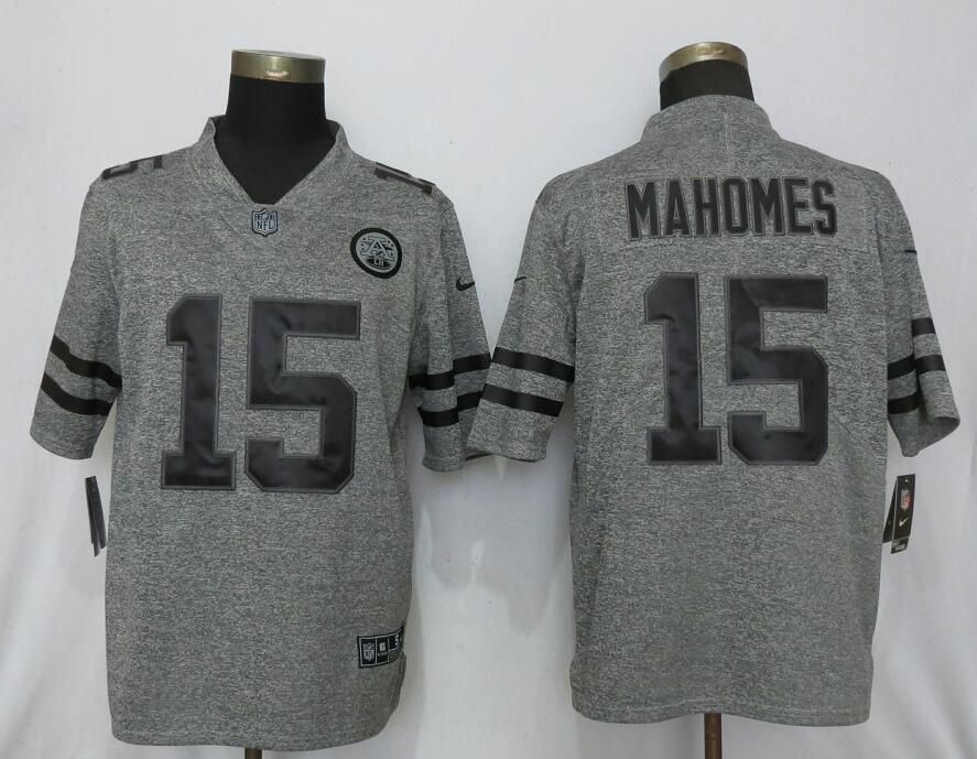 Men Nike Kansas City Chiefs #15 Mahomes Gray 2019 Vapor Untouchable Gridiron Gray Limited jerseys